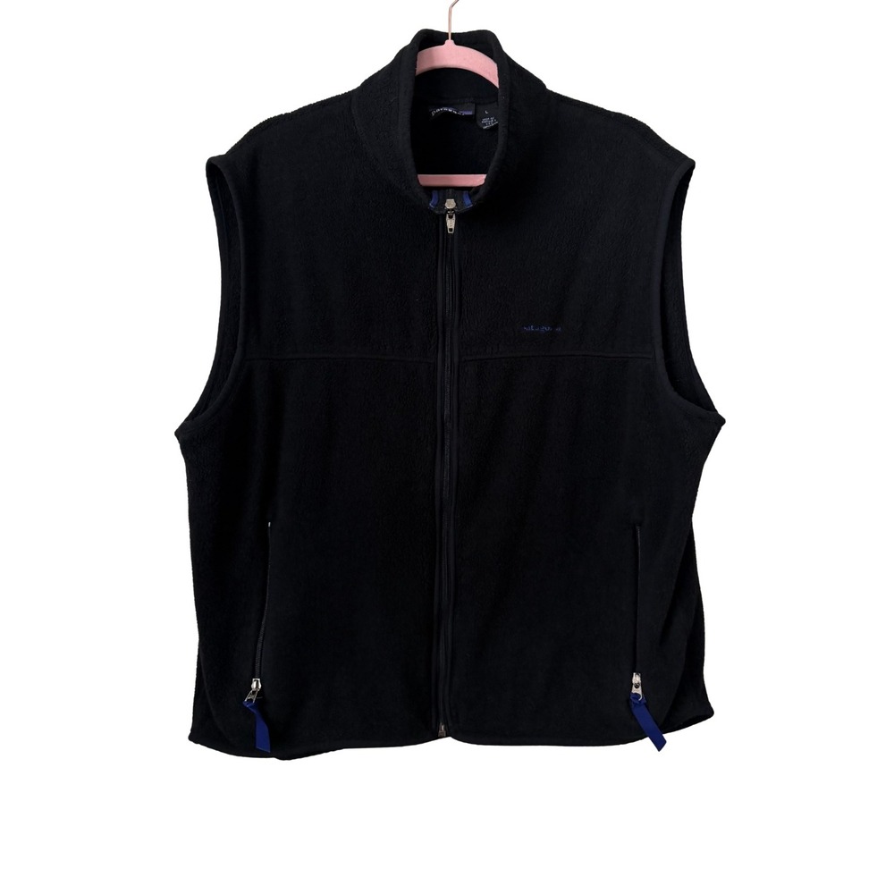 Vintage Patagonia Fleece Full Zip Vest Made in USA Mens Size Large Black W714W